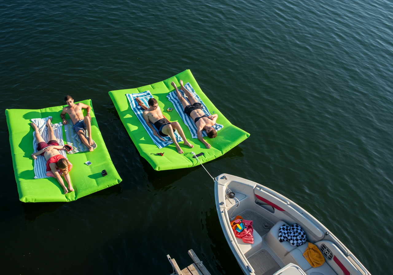 Relaxing on the lily pad